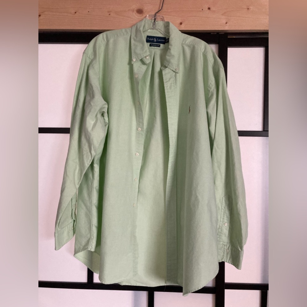 Ralph Lauren light Green Button Down Shirt